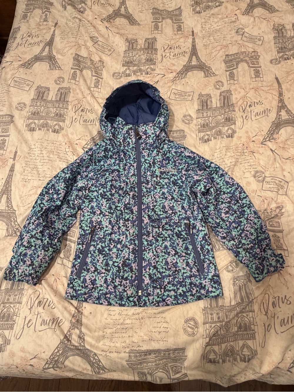 Columbia Floral Hooded Winter Jacket XXS (4-5)